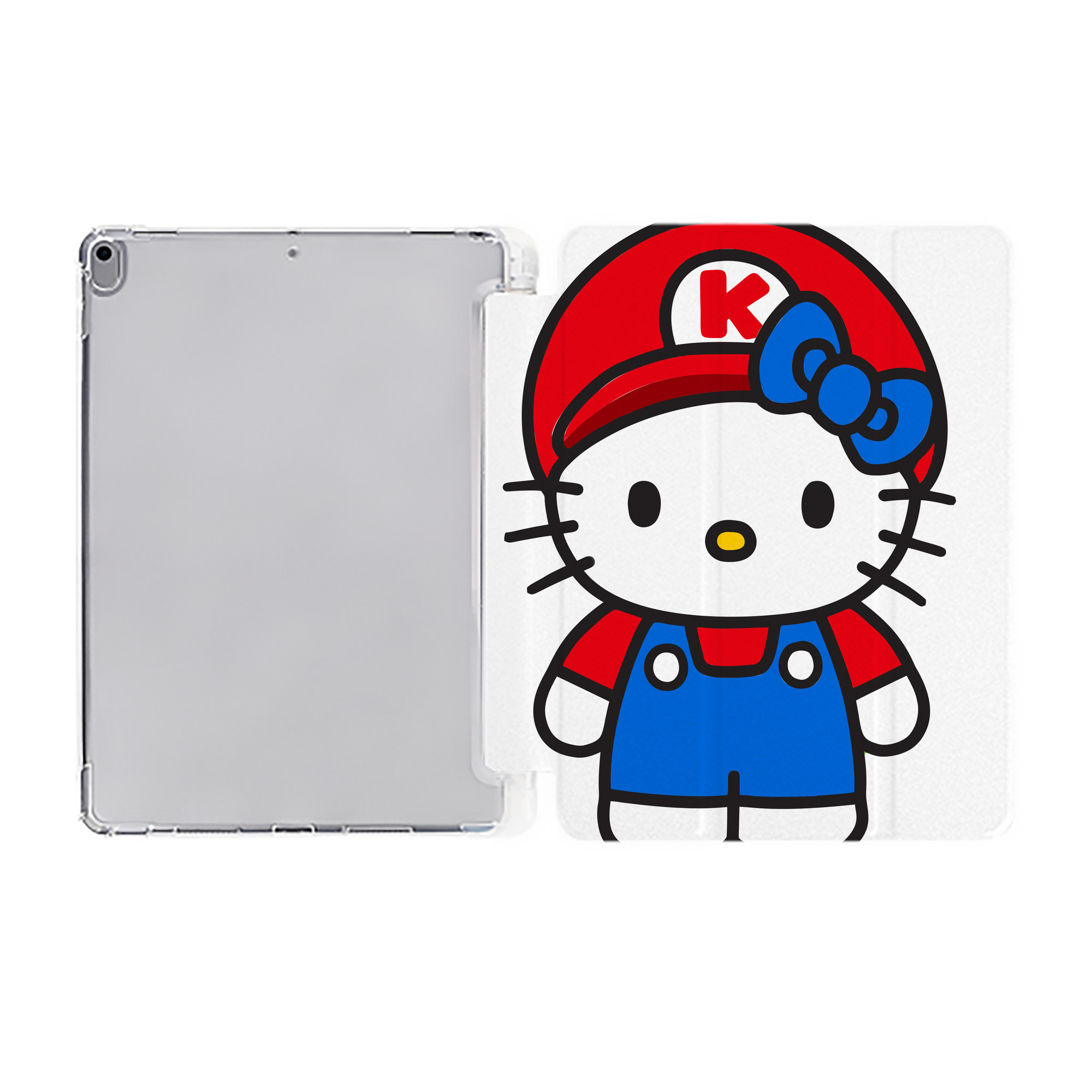 （画像用） Hello Kitty ハローキティ IPad ケース ペン収納付き 三つ折りスタンド PUレザー×シリコン 対応機種9.5/10.5/10.9インチ